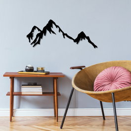Wallity Mountain Escultura de Pared de Metal Negra